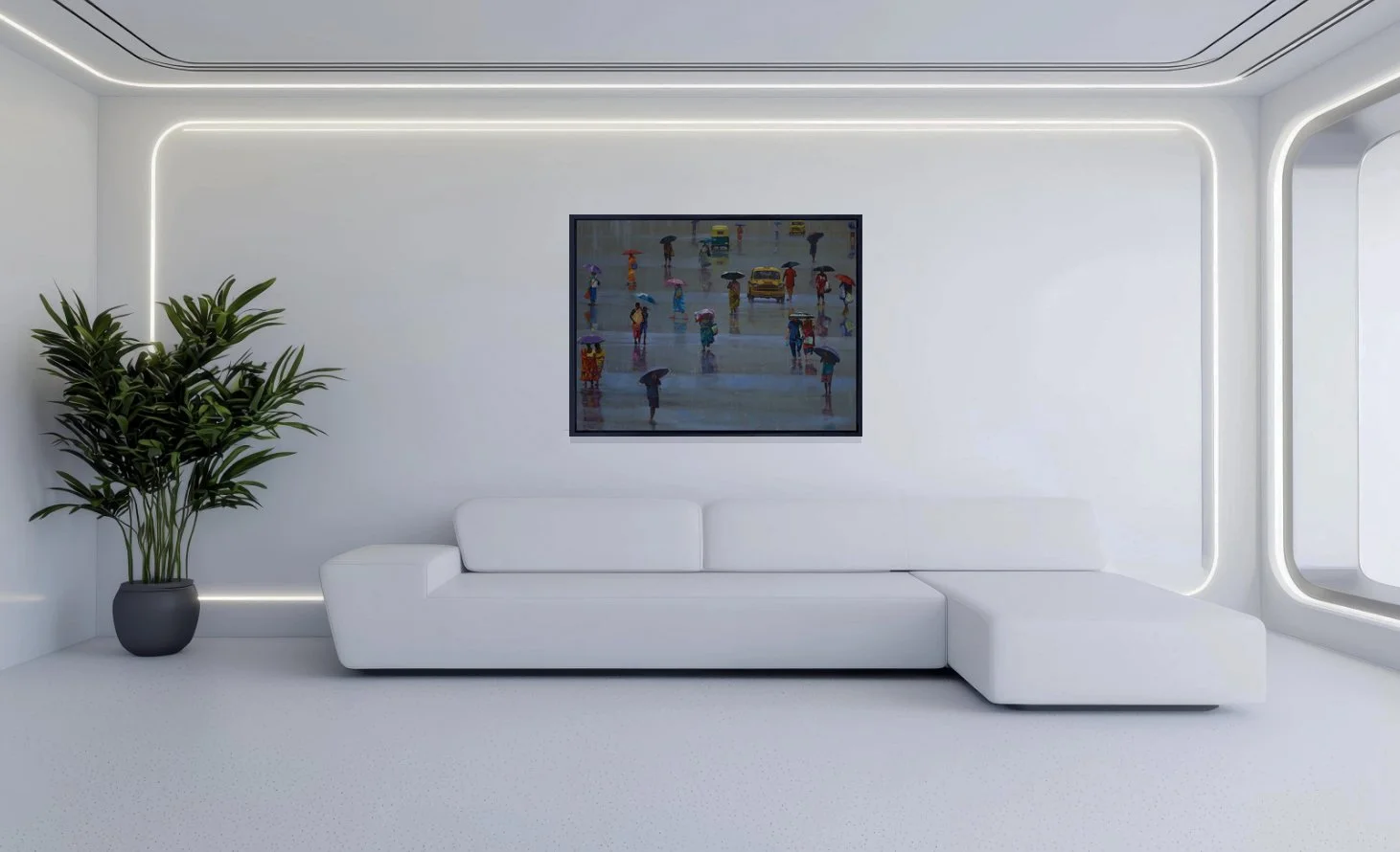 The Indian Monsoon Oil painting, 120 x 81 cm