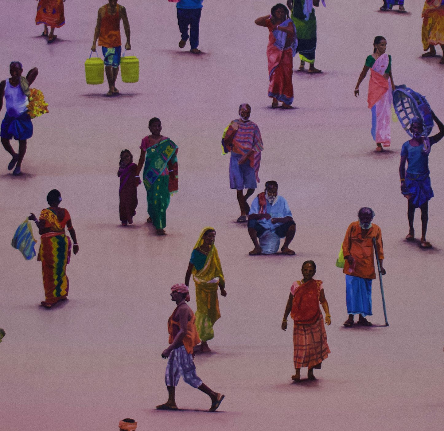 A detail of the Theatre of Life in Kolkata. It shows their stunning and quite surprising attire.