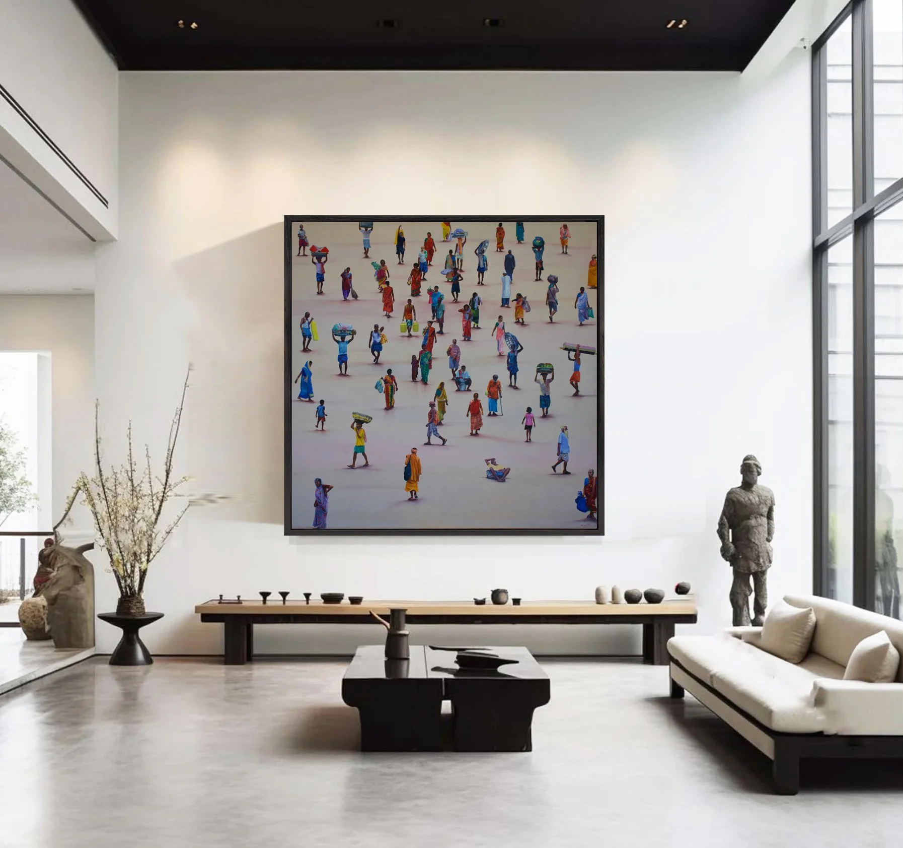 The Theatre of Life  Kolkata one   oil on canvas