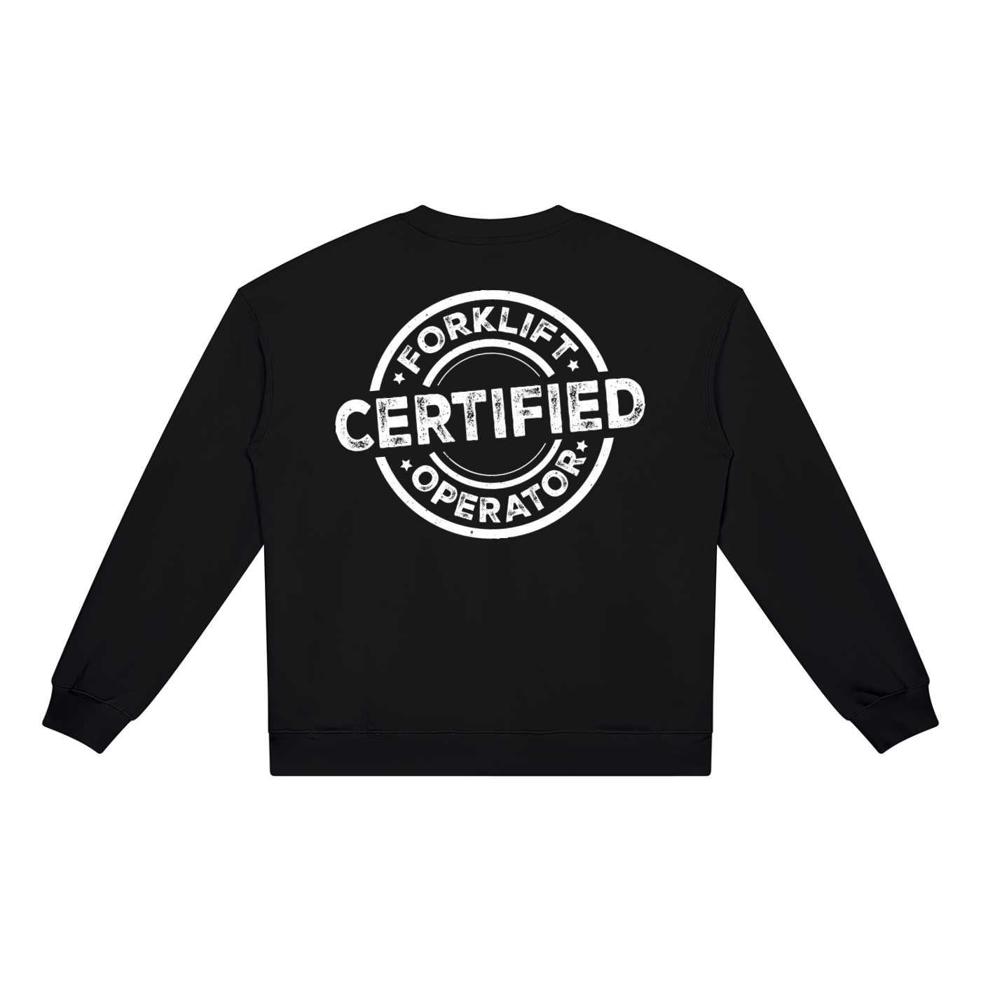 Certified Forklift Operator Crewneck Sweatshirt - Black