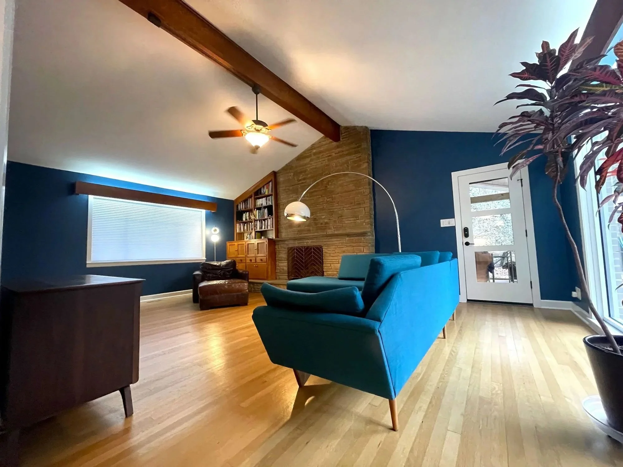 1960's living room with furniture to match.