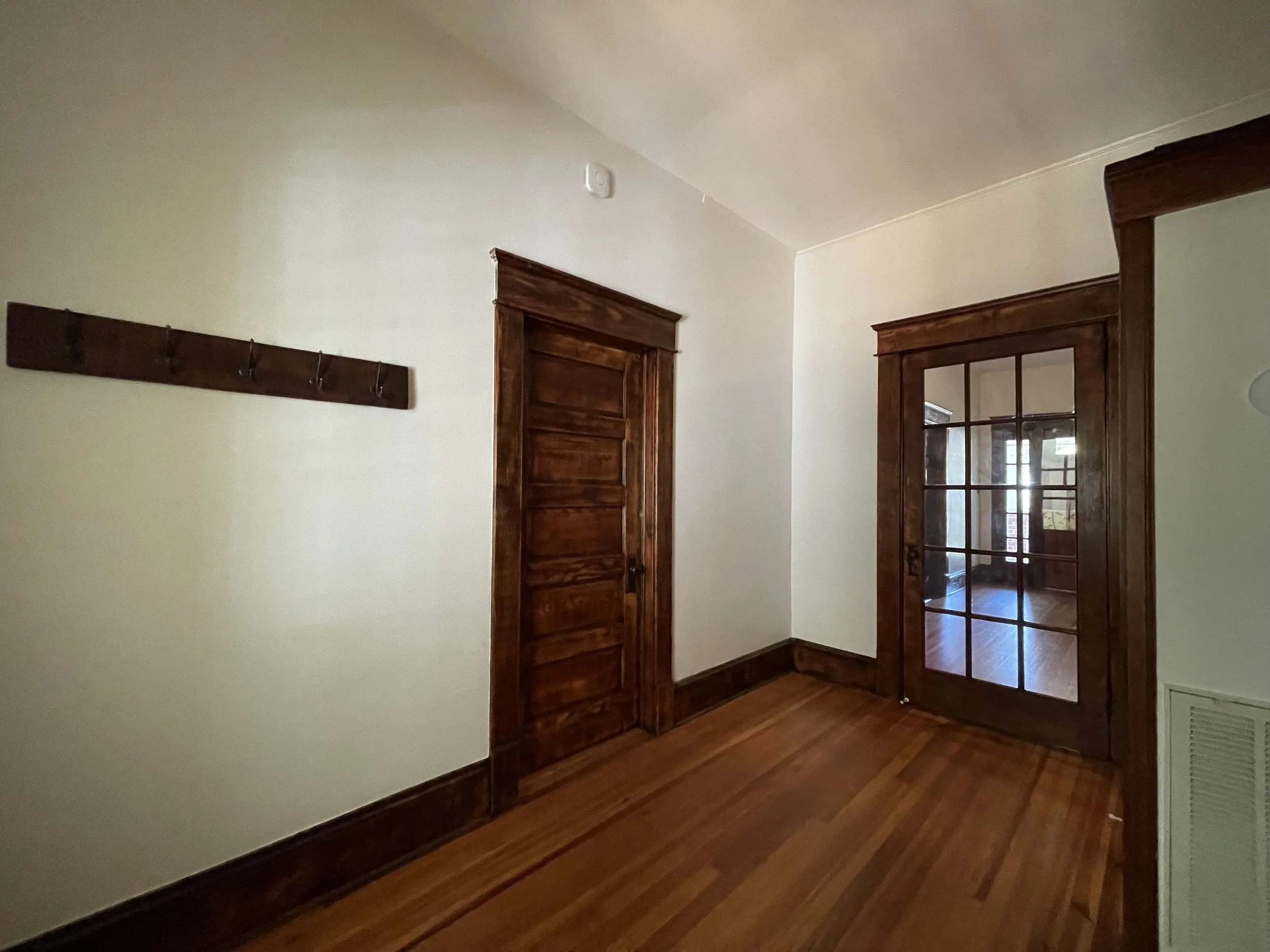 A classic Durham old home, where the wooden trim and doors needed re-staining and sealing.