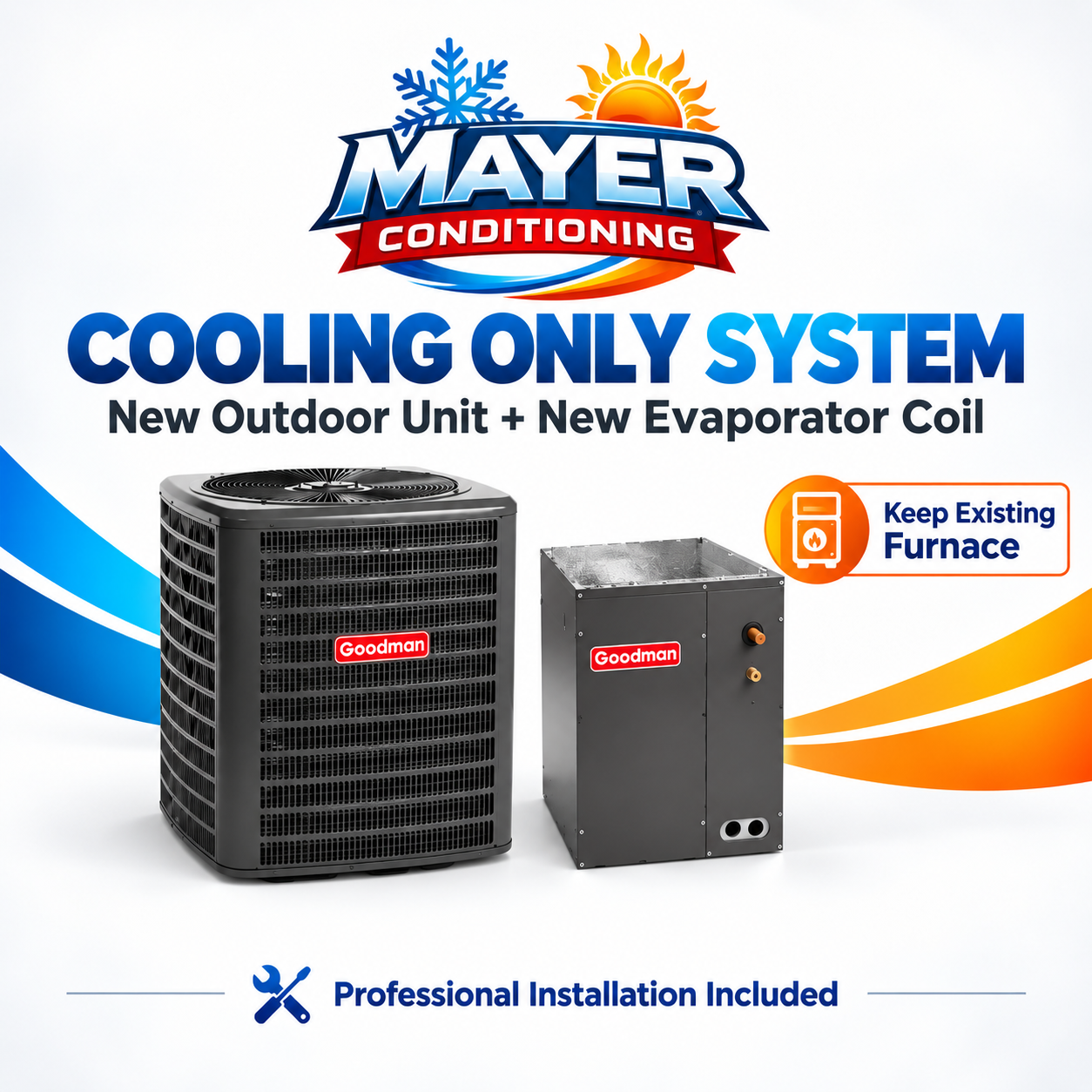 5 Ton – 14 SEER2 Cooling System – Keep Existing Furnace