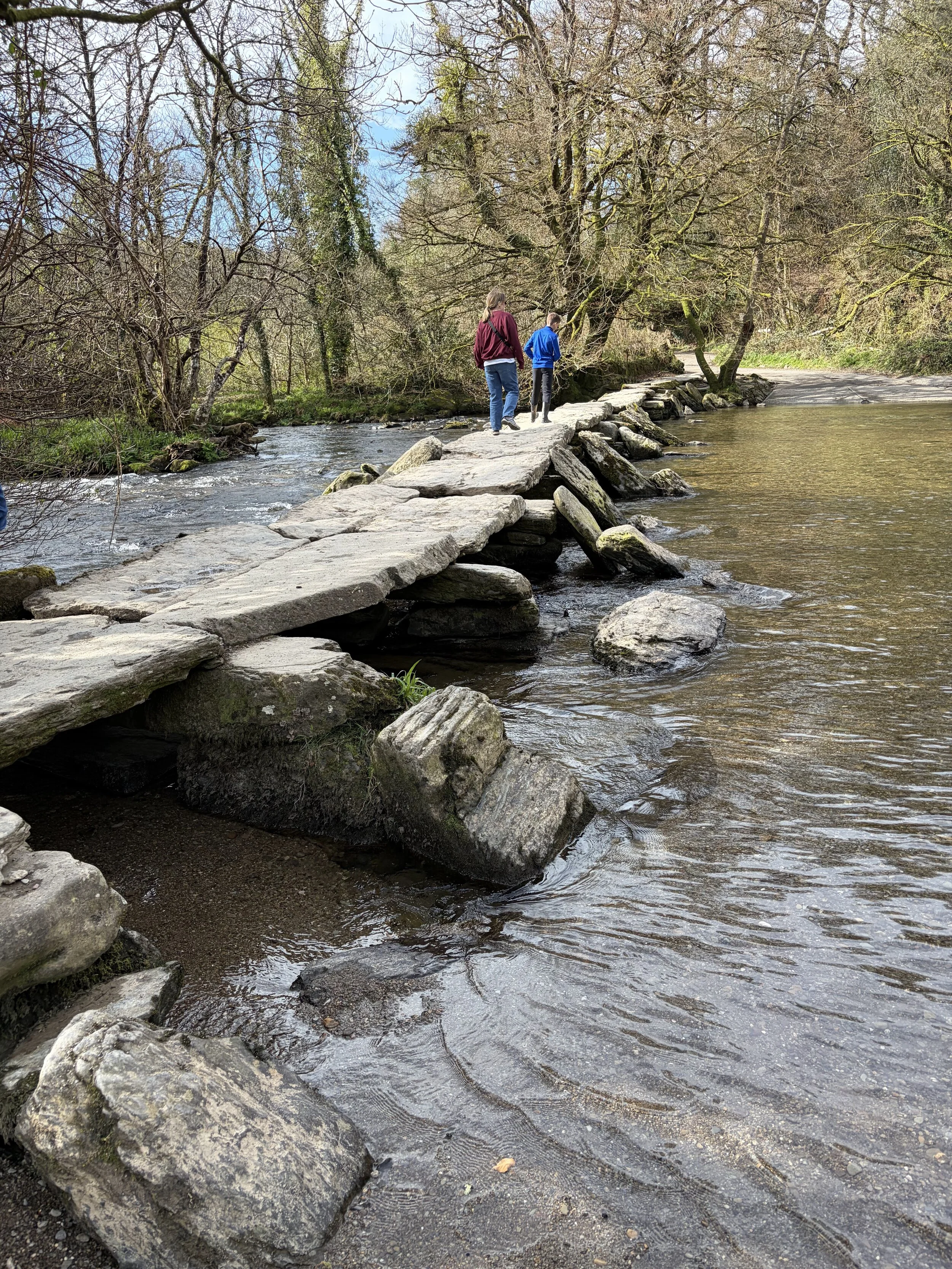 image of ancient stone steps over river