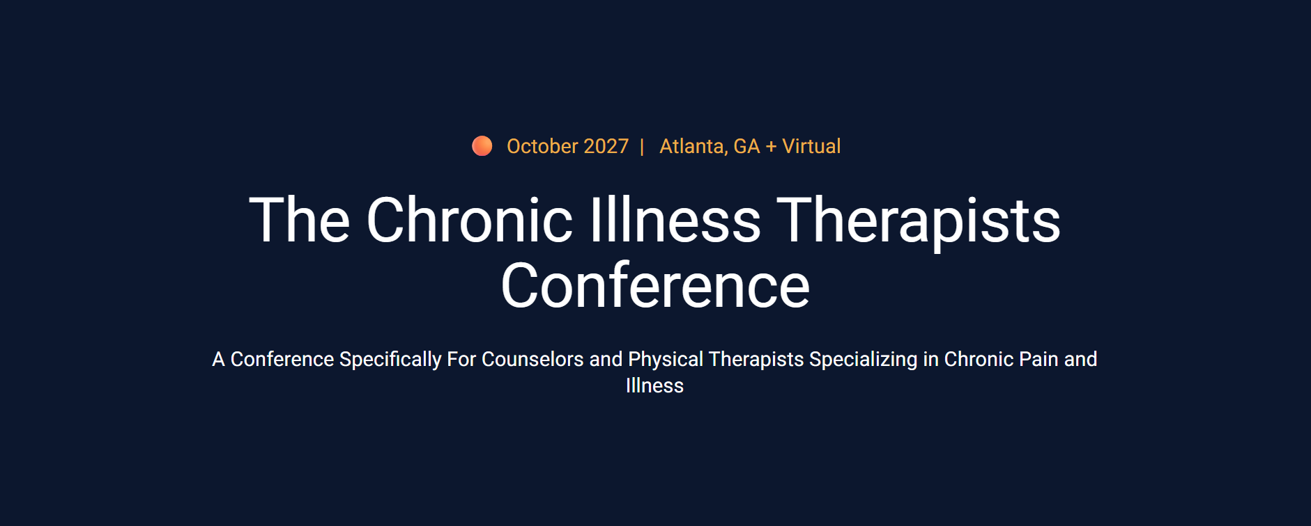 The Chronic Illness Therapists Conference