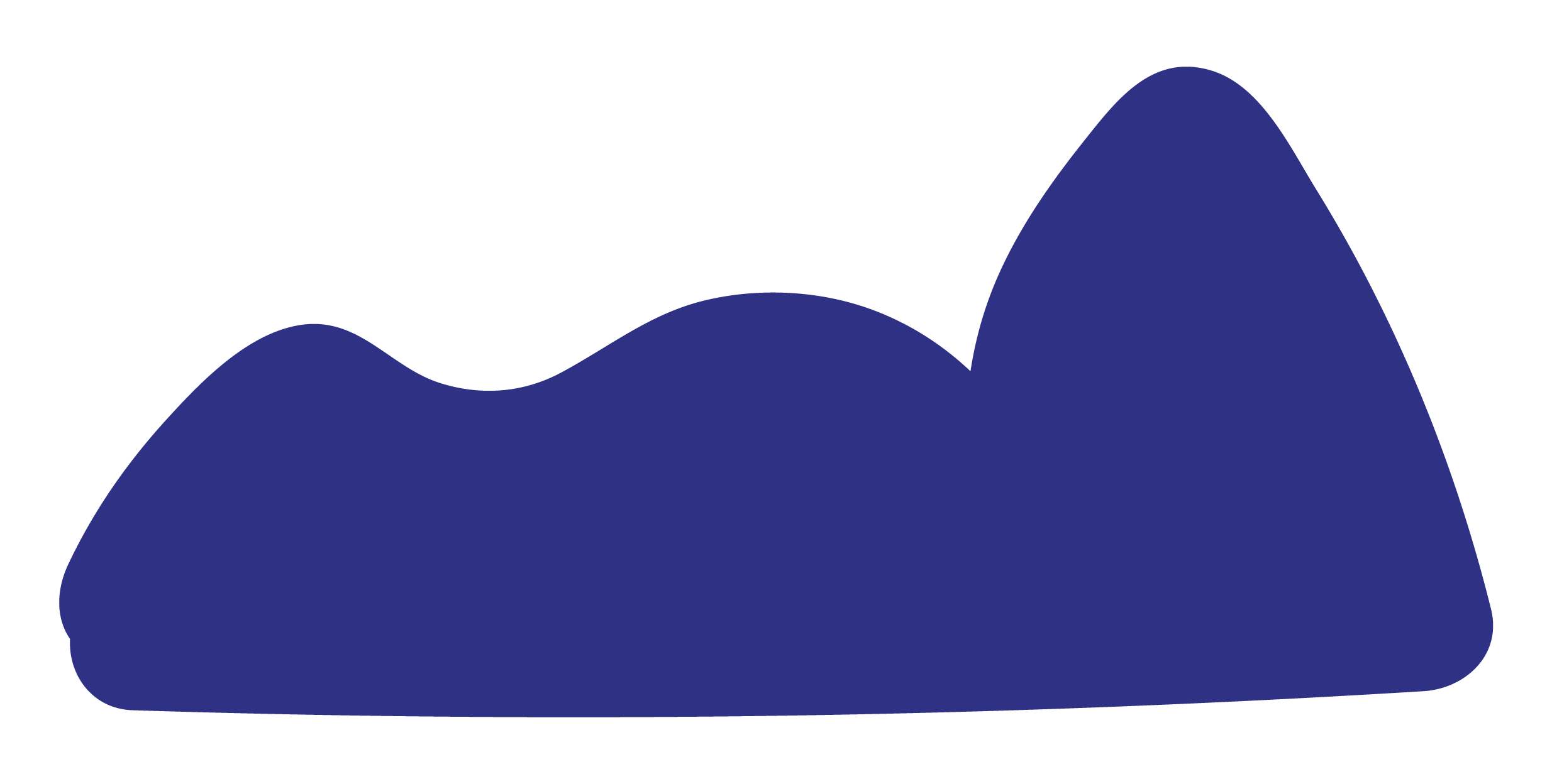 Illustration of a mountain range with blue peaks and a black sky.