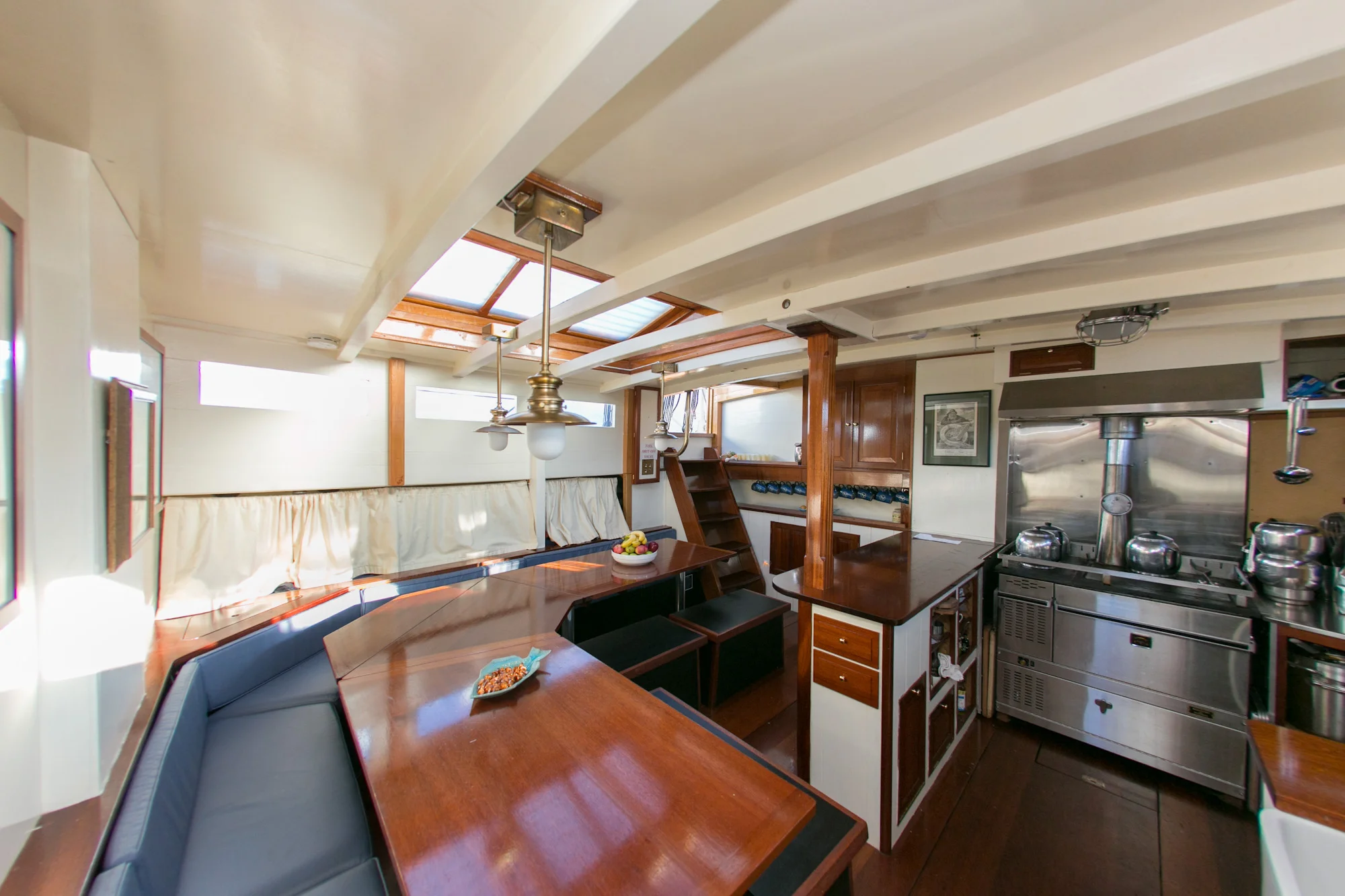 Three meals are freshly prepared each day in the galley kitchen. Photo: Nadra Edgerley.