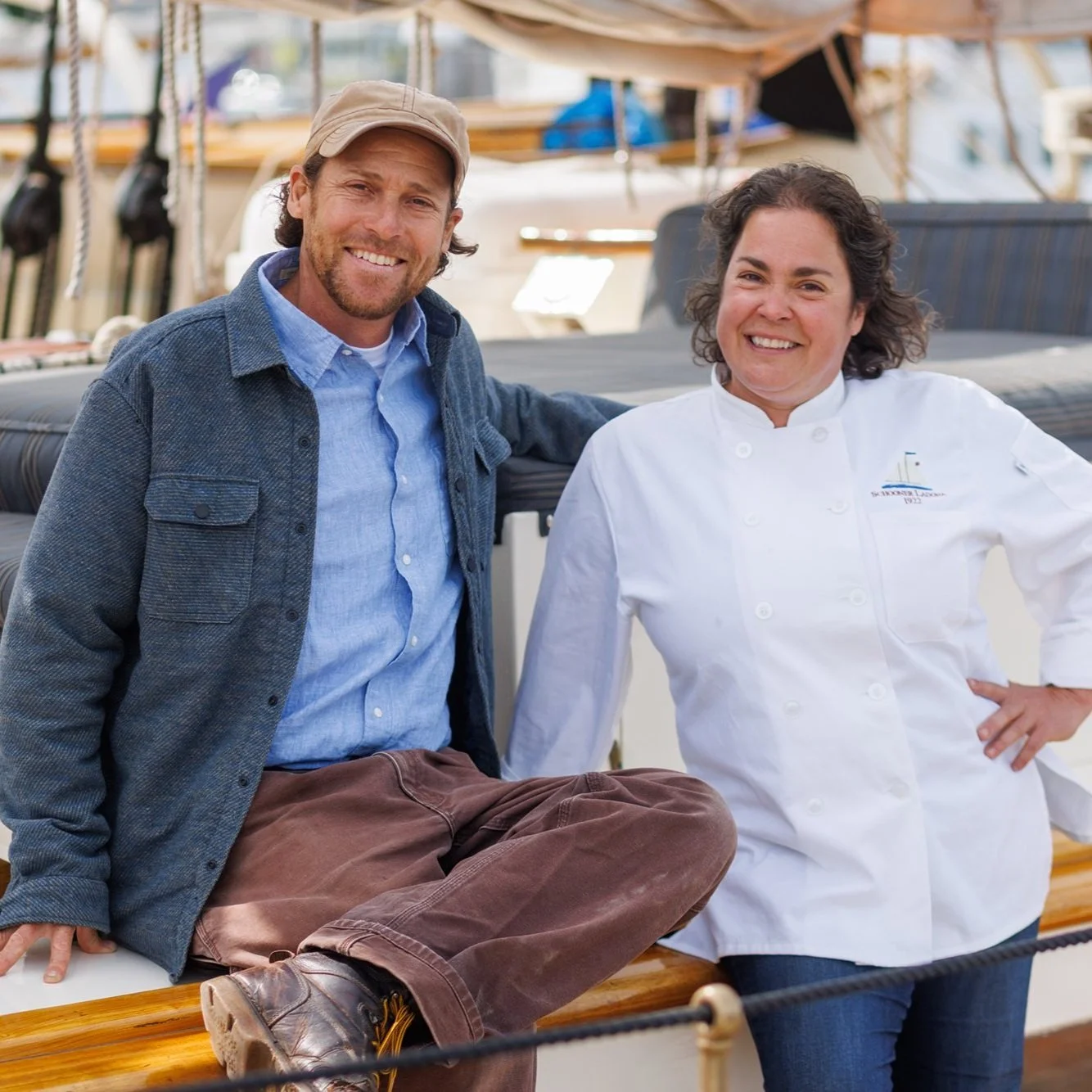 Captain J. R. with Chef Anna Miller