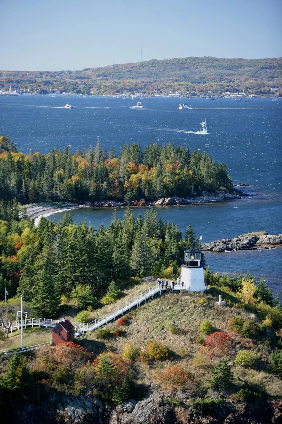 Nearby Owls Head Lighthouse from above.