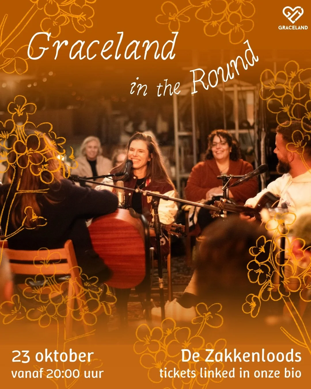 🌟 We zijn terug met Graceland in the Round 🌟 

🎶Kom op 23 oktober naar Graceland in the Round! Een avond, in samenwerking met @gracelandfestival , vol muziek, verhalen en ontmoeting. Ge&iuml;nspireerd door het beroemde Bluebird Cafe in Nashville b