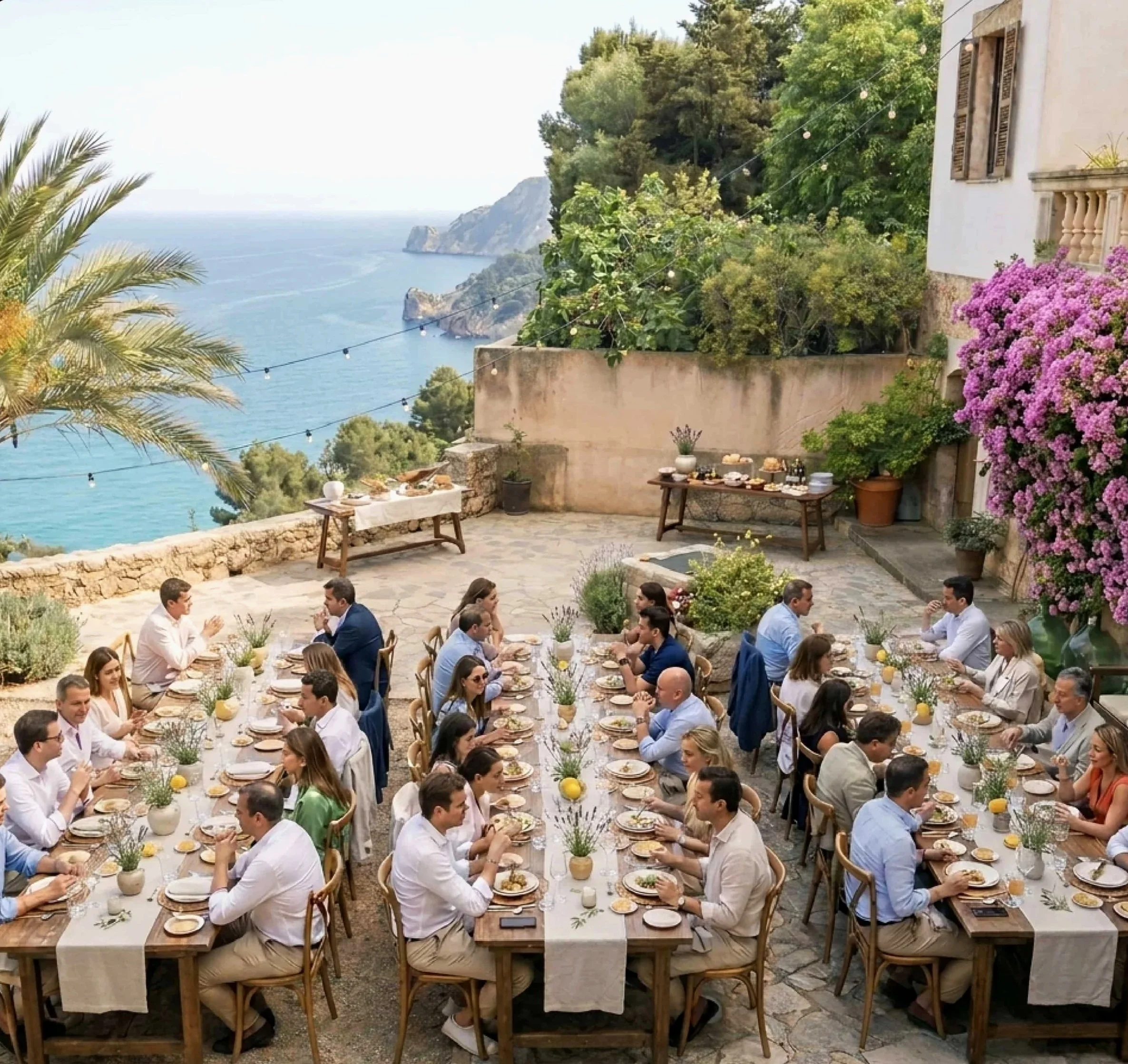 Executive offsite in Mallorca, leadership team in natural environment