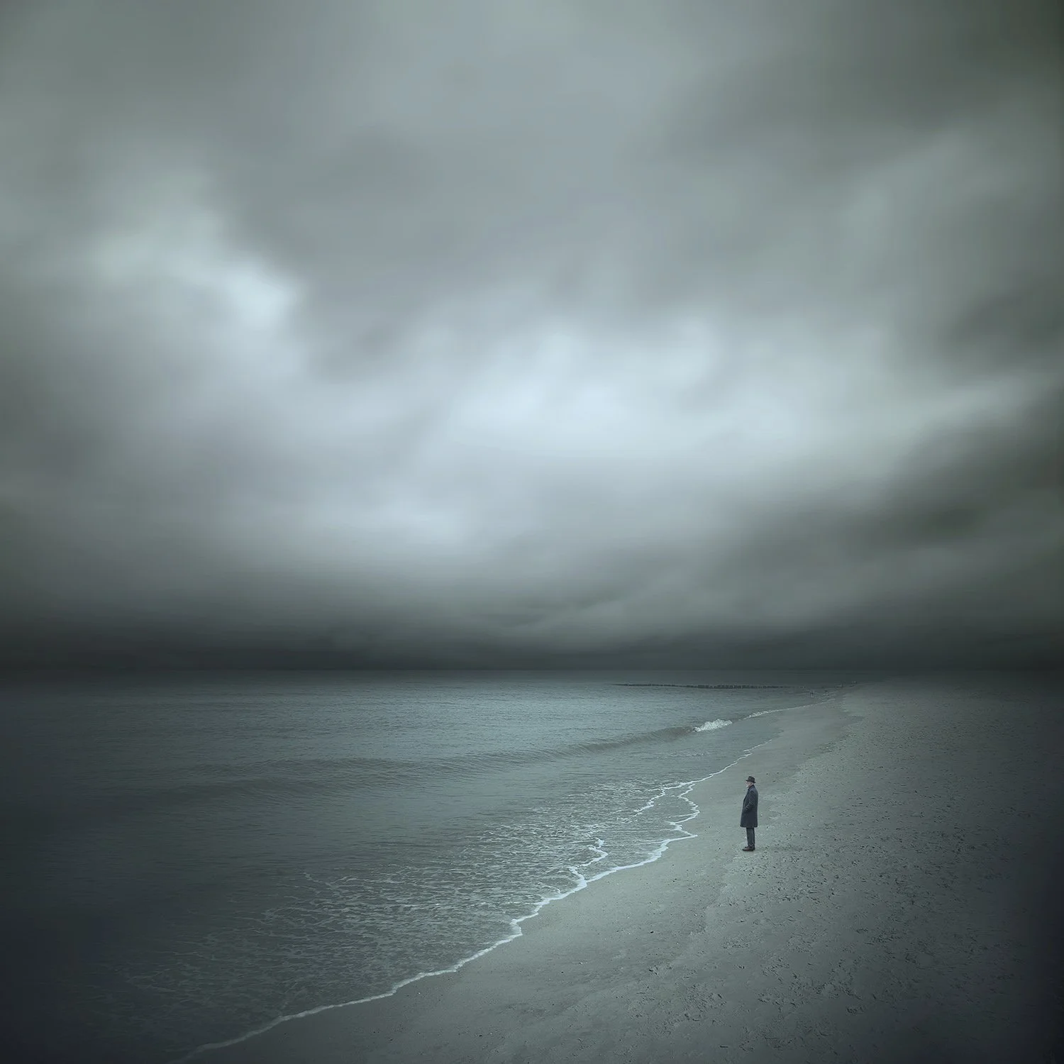staring at the sea