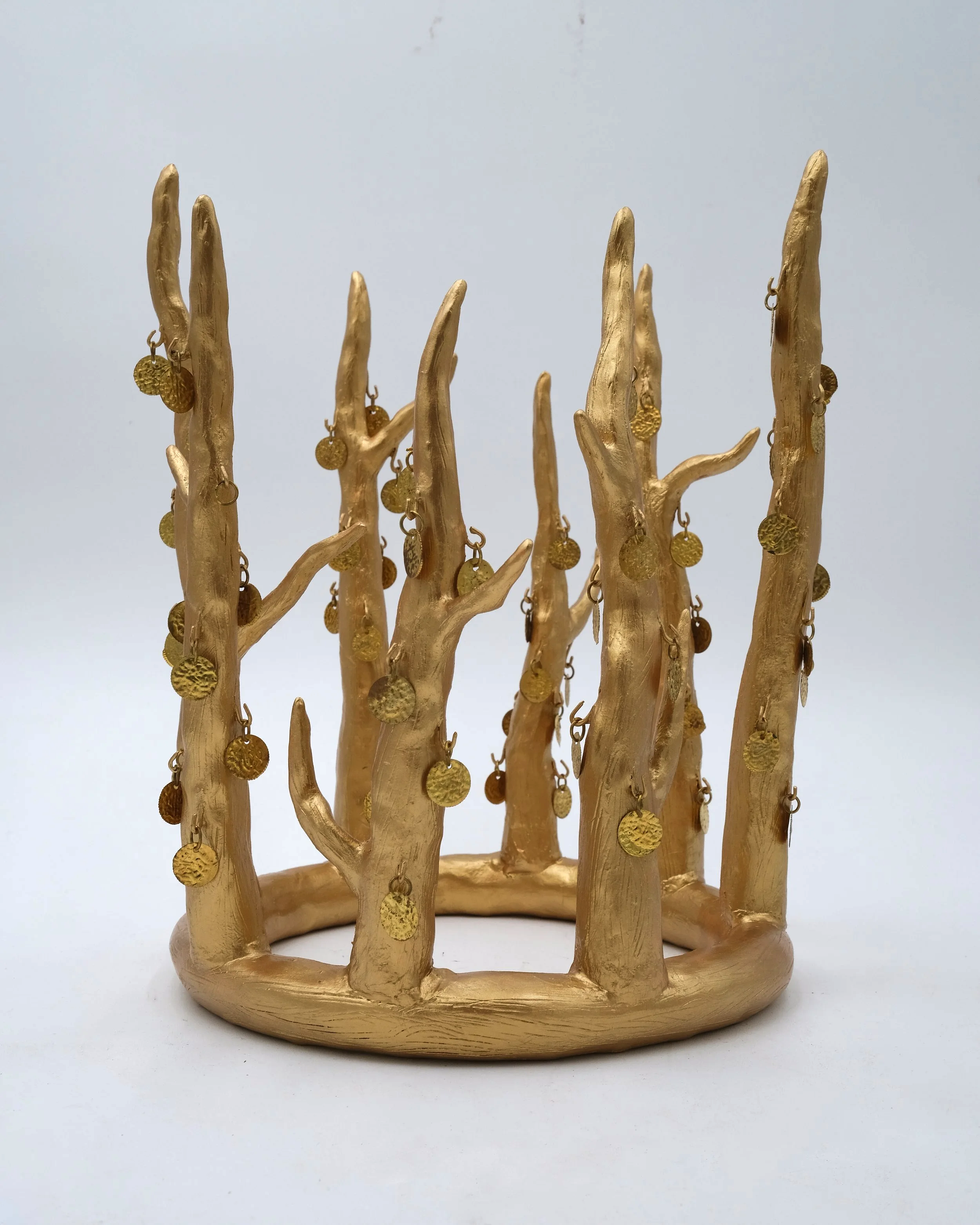 Beaded Golden Ceramic Crown