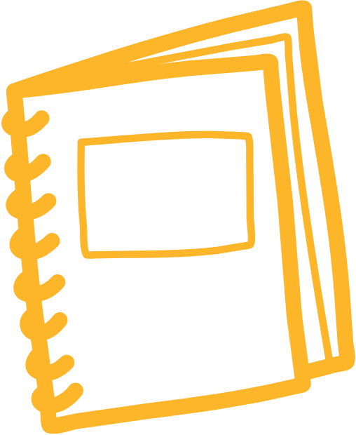 line drawn notebook