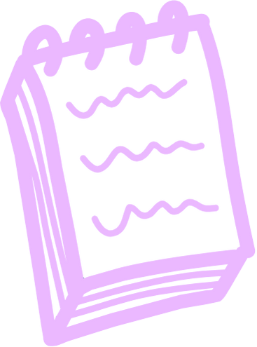 line drawn spiral notepad
