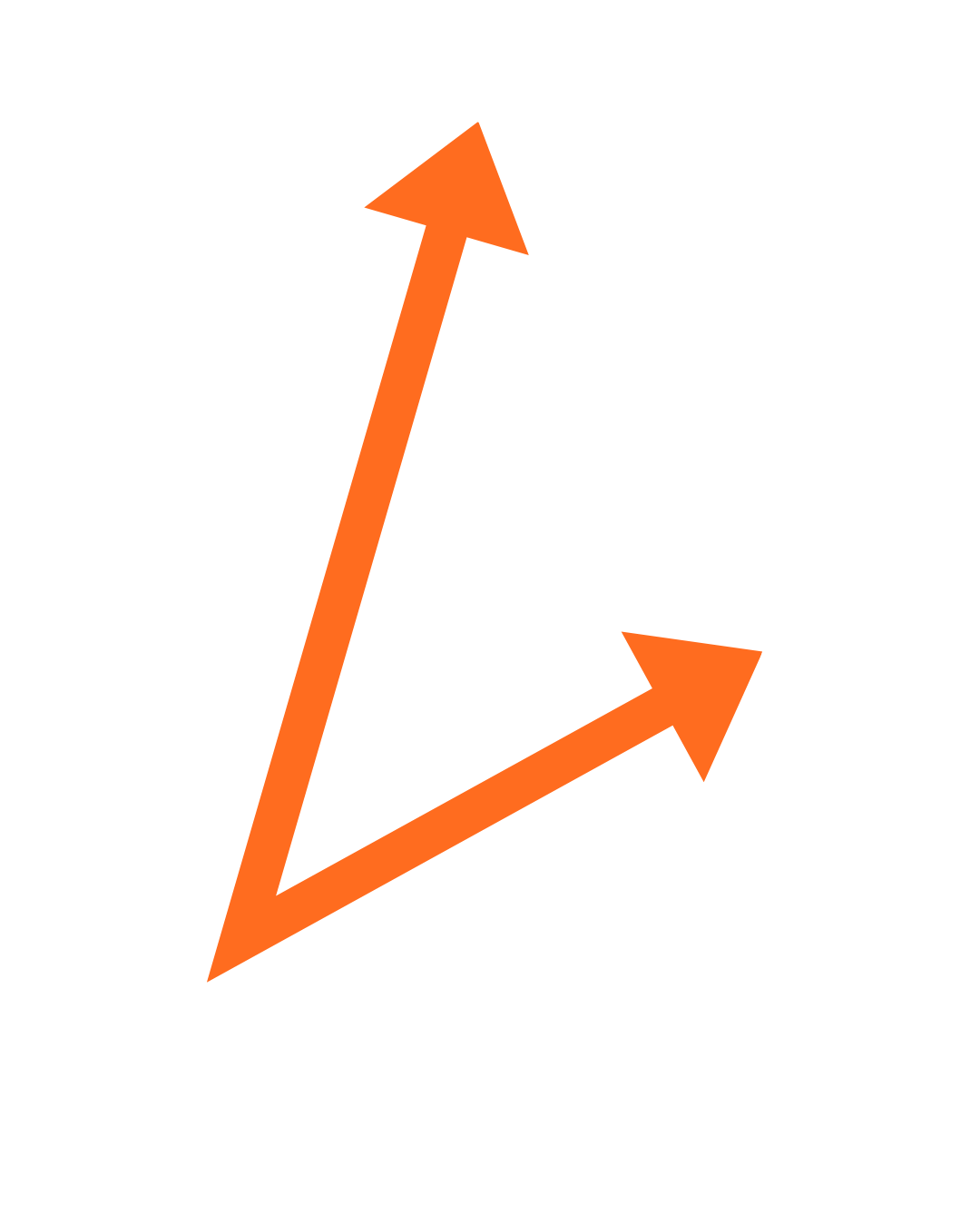 orange clock hands