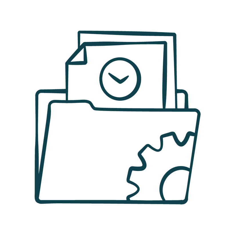 A dark teal rectangle on a white background
