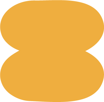 Two large, overlapping orange circles with black background.