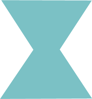 Light blue hourglass icon on a black background.