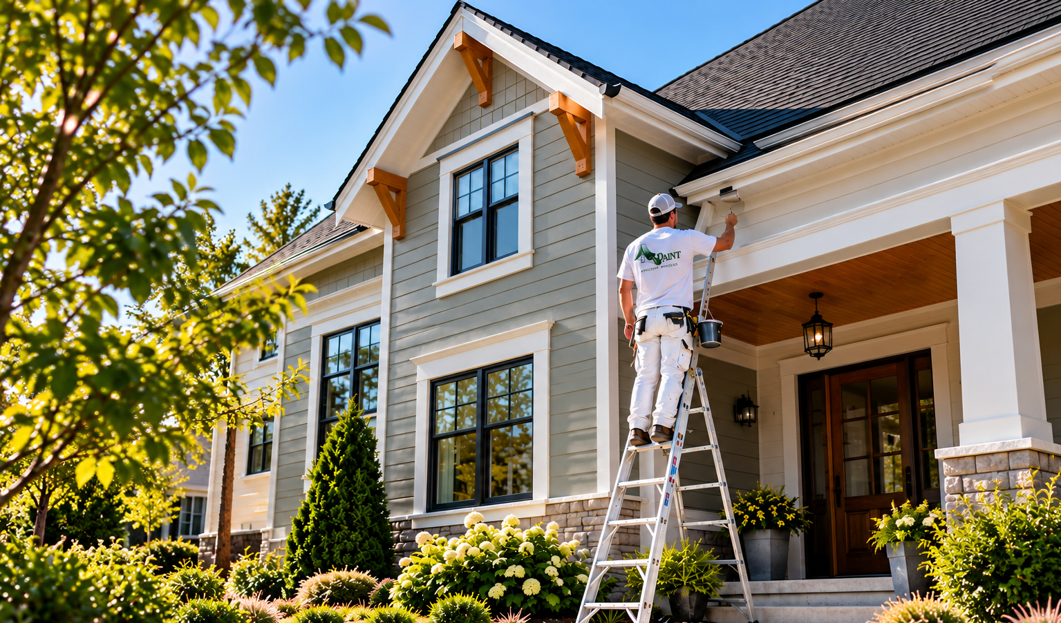 Beautifully finished residential interior with freshly painted walls and modern finishes, illustrating professional house painting services in Southern Indiana.