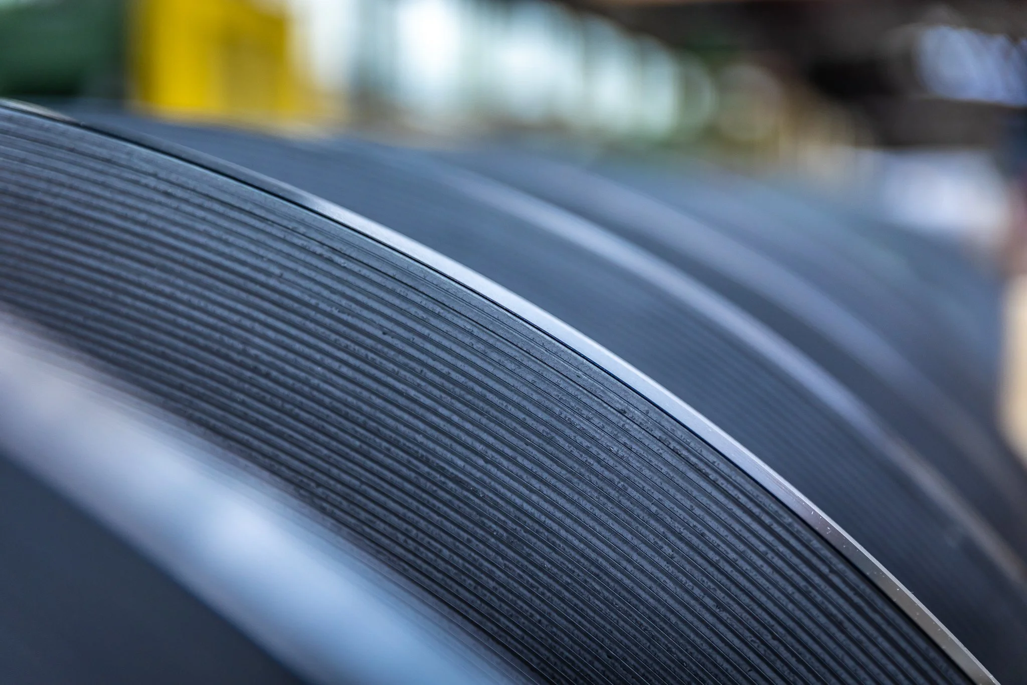 Nahaufnahme von Stahlcoils