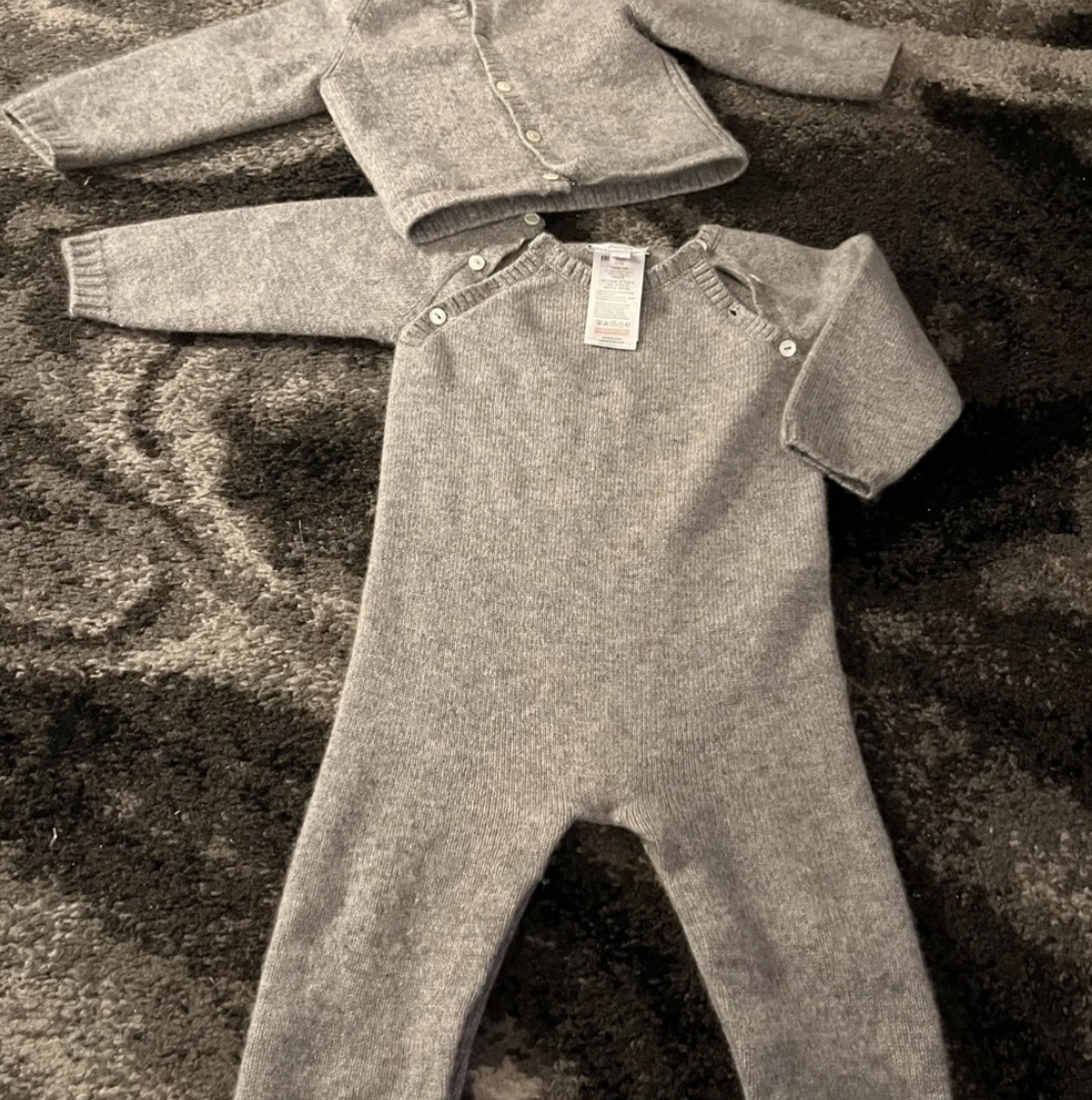 Jacadi Grey Sweater &amp; Onesie [SOLD]