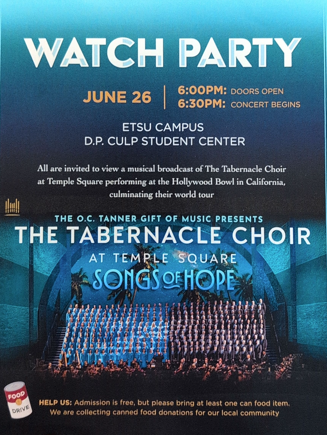 Tabernacle Choir Watch Party