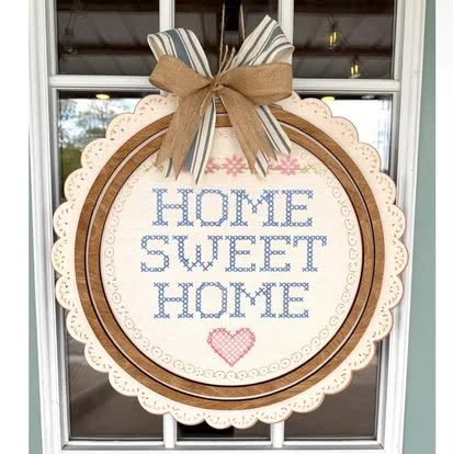 Home Sweet Home Cross-Stitch Door Hanger