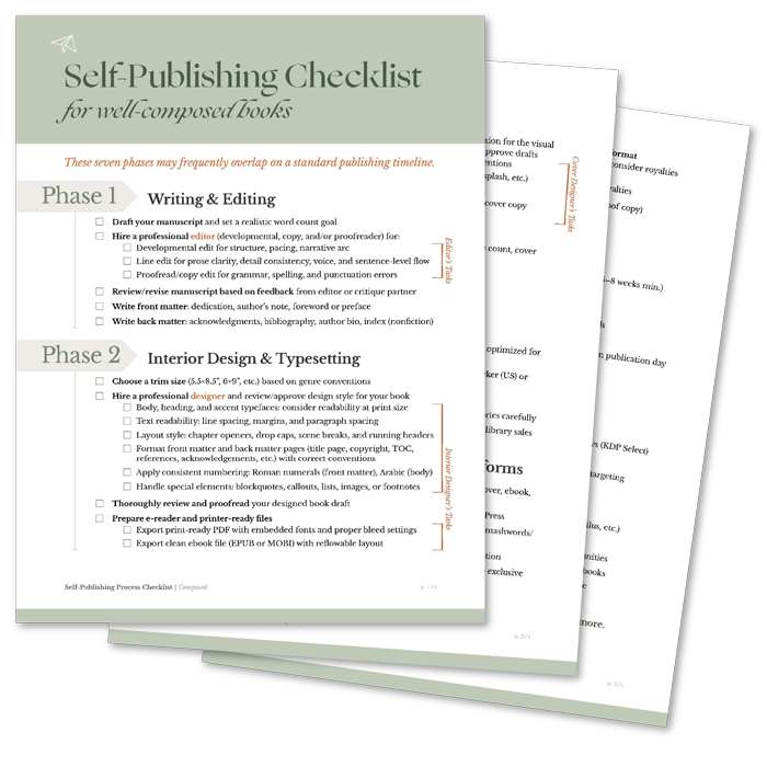 Free Self-Publishing Checklist