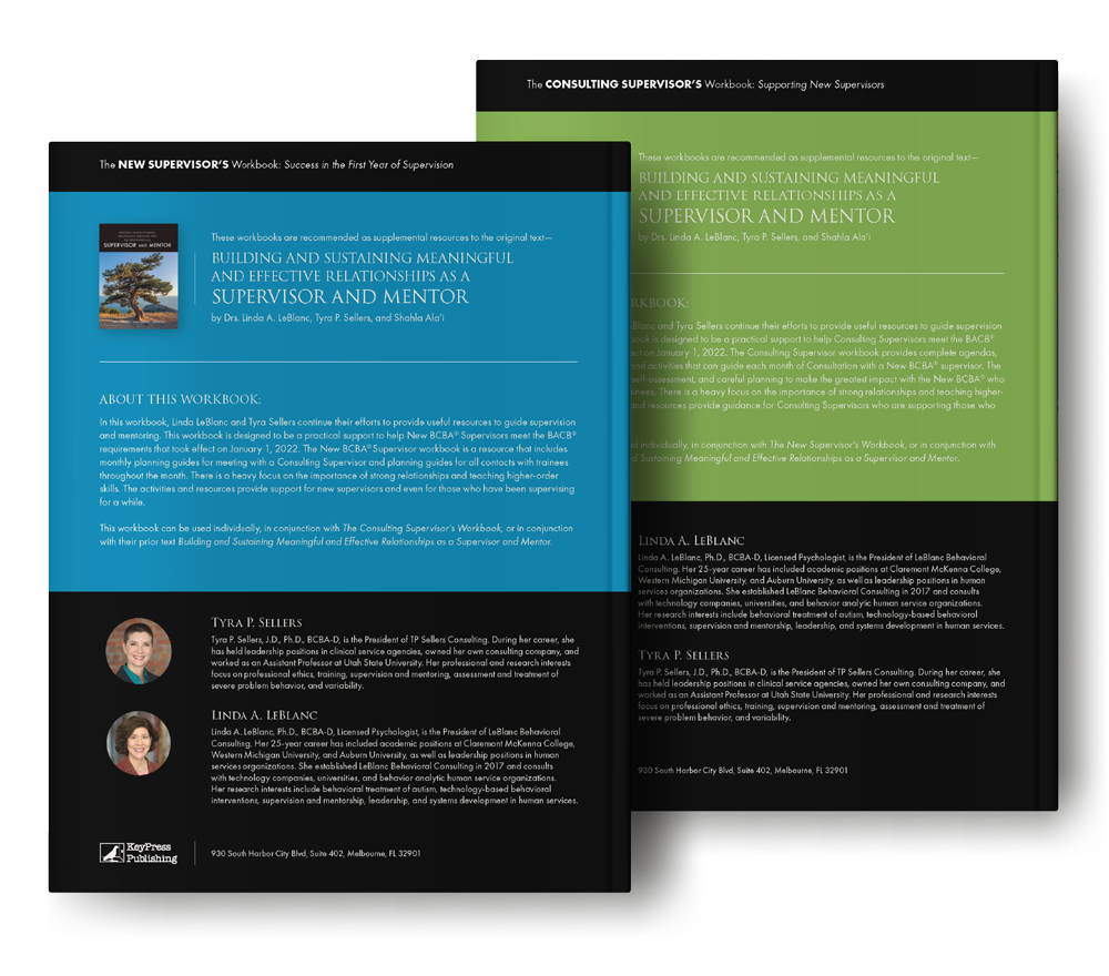 Book Covers: The New Supervisor and Consulting Supervisor's Workbooks