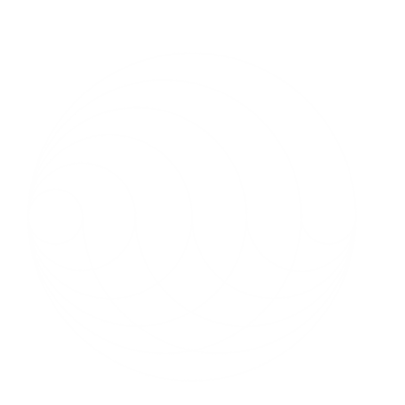 White geometric spiral pattern on black background