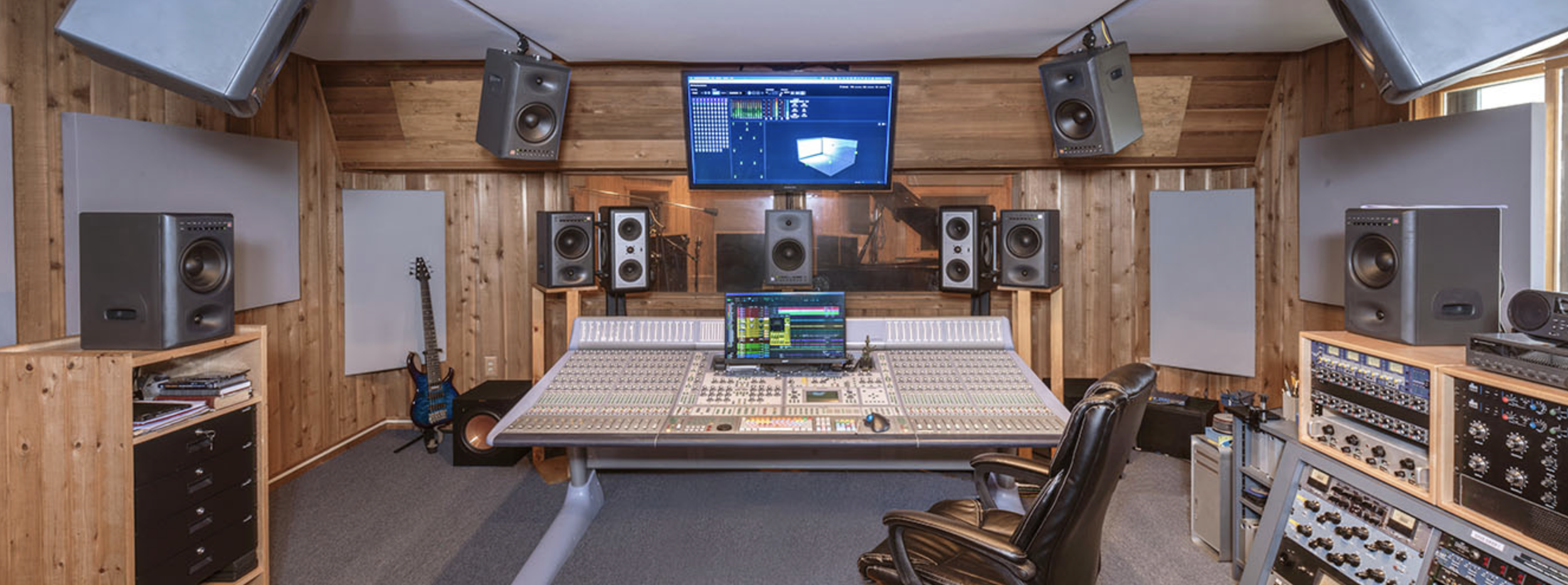 Professional recording studio in Quakertown PA with high-end audio equipment for mixing, mastering, and music production at SpectraSound LLC
