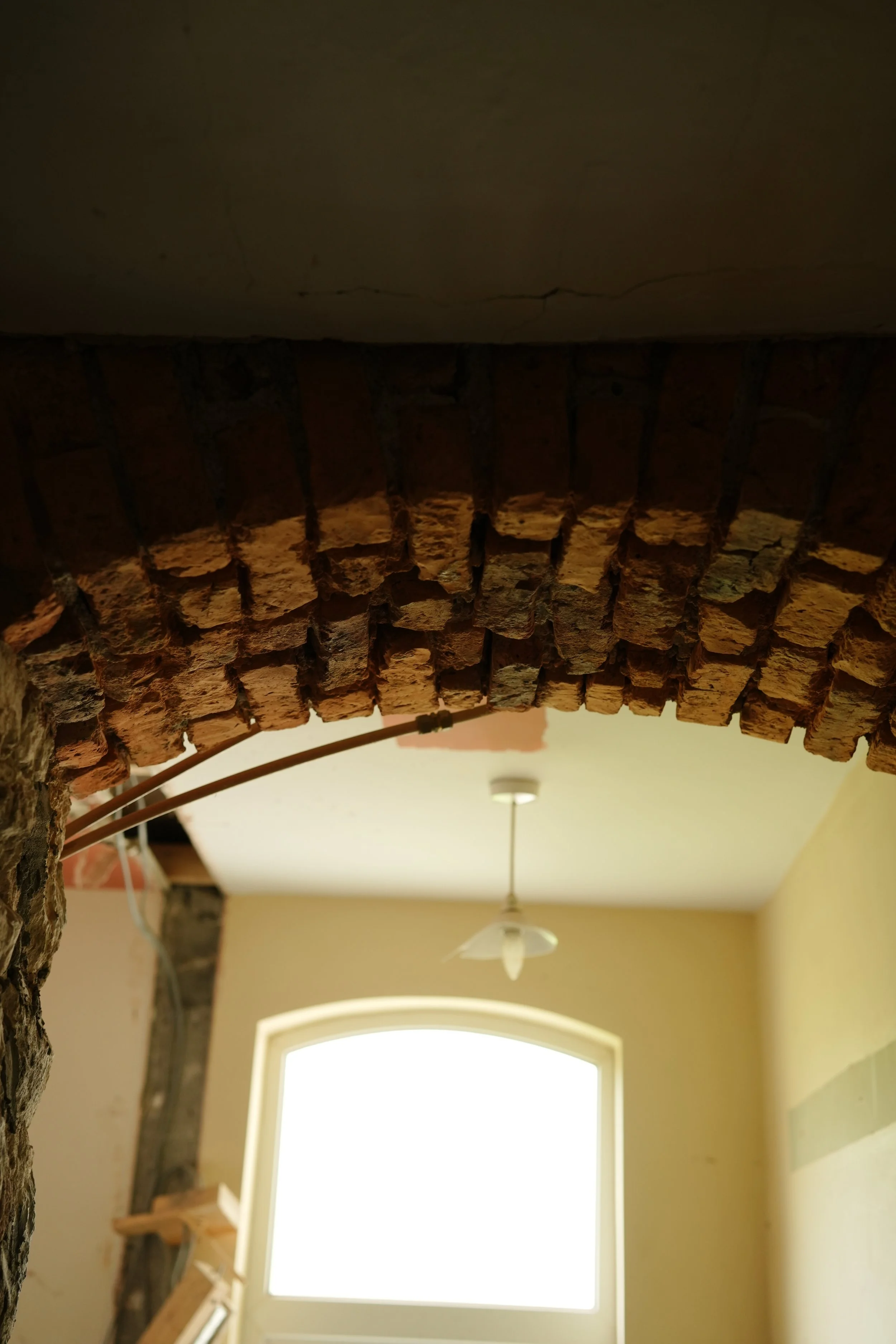 A brick archway
