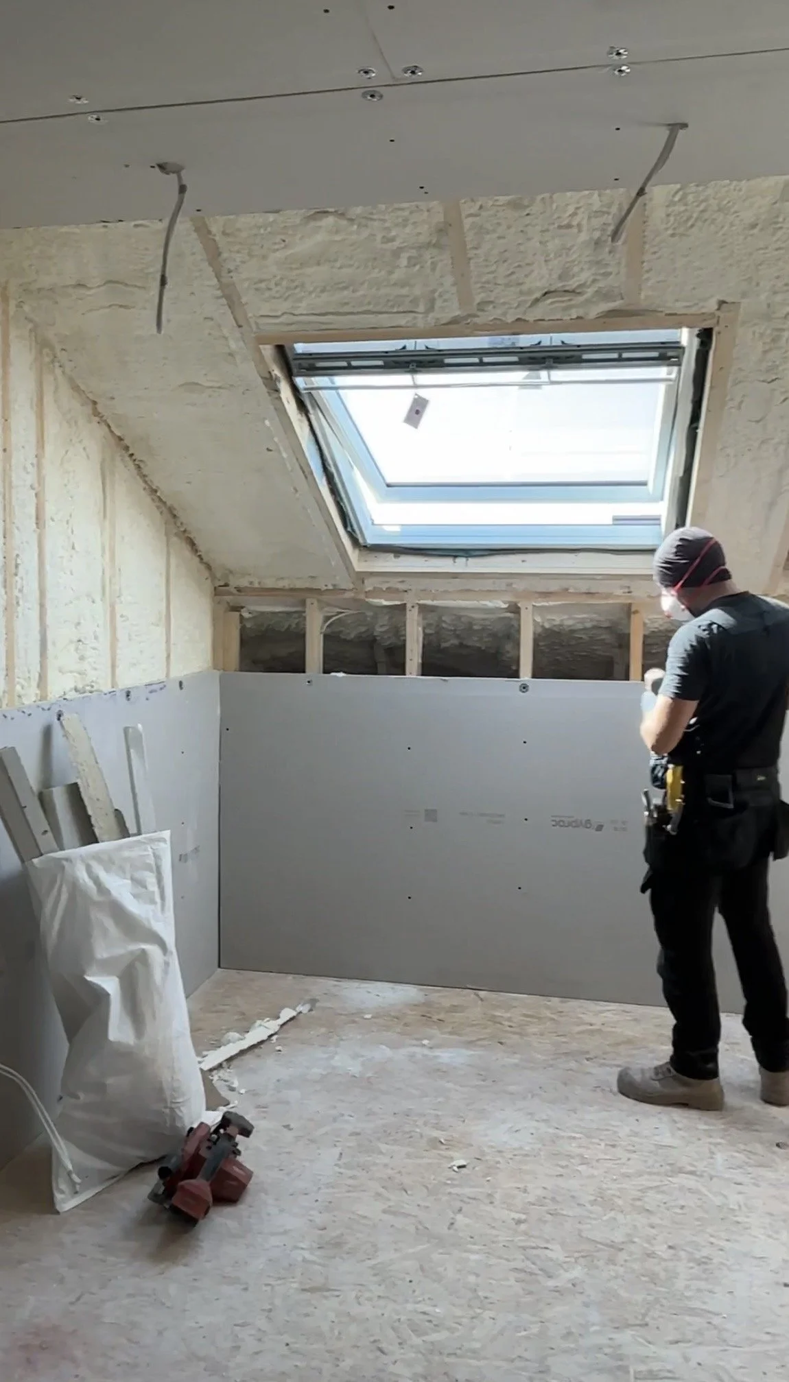 MikeConn team working on attic conversion