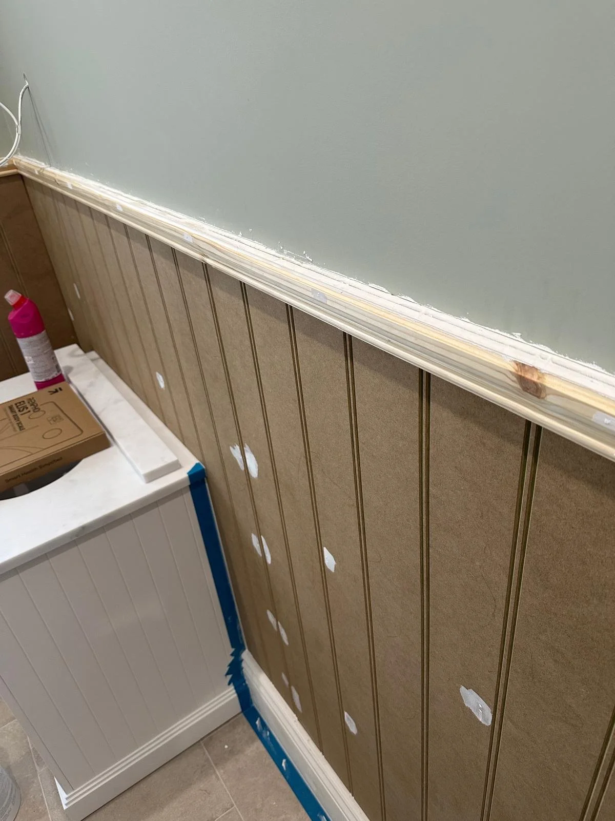 Panelling in progress