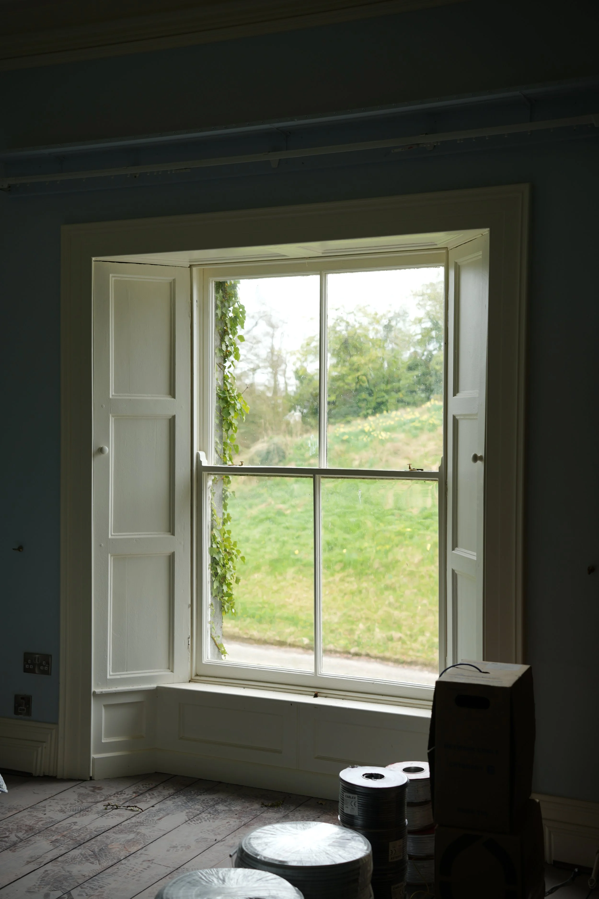 Original windows with shutters