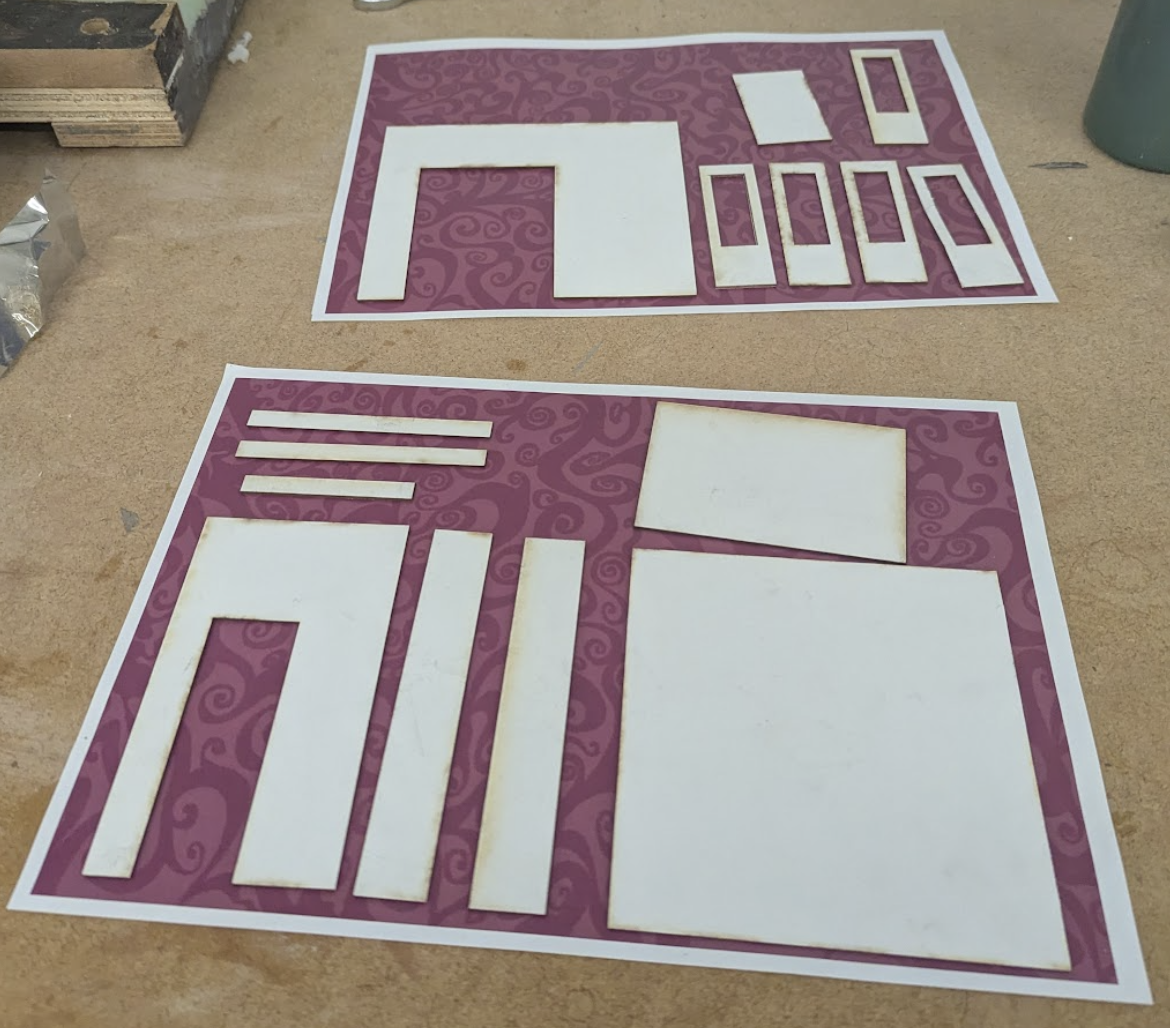 Laser Cut Pieces for Coraline Model