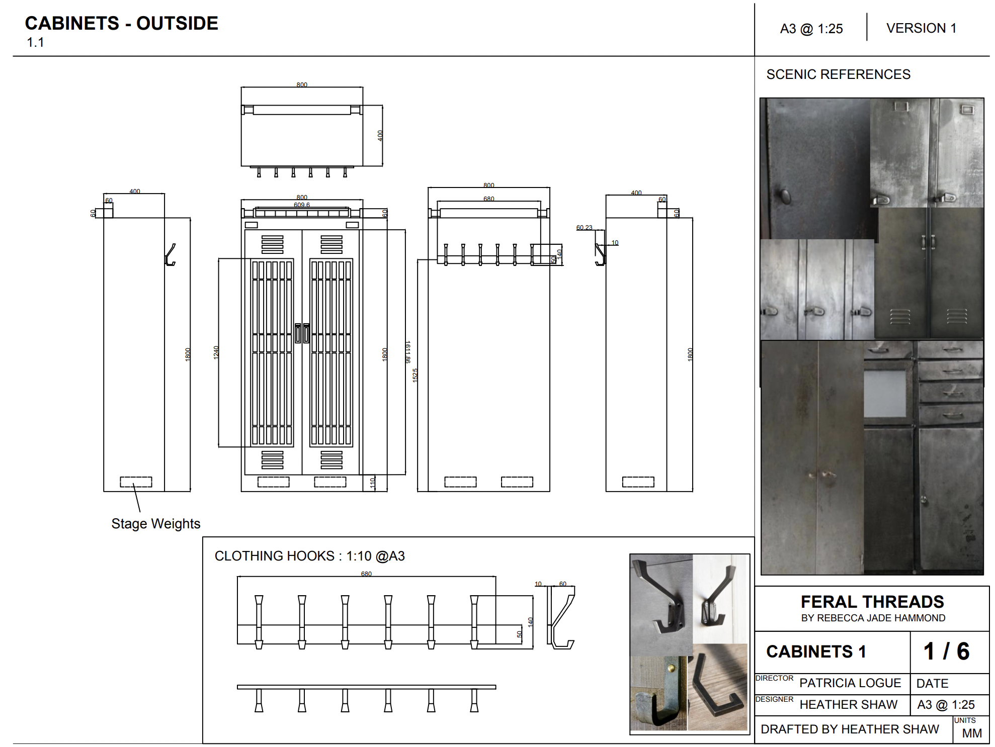Technical Drawings for Feral Threads
