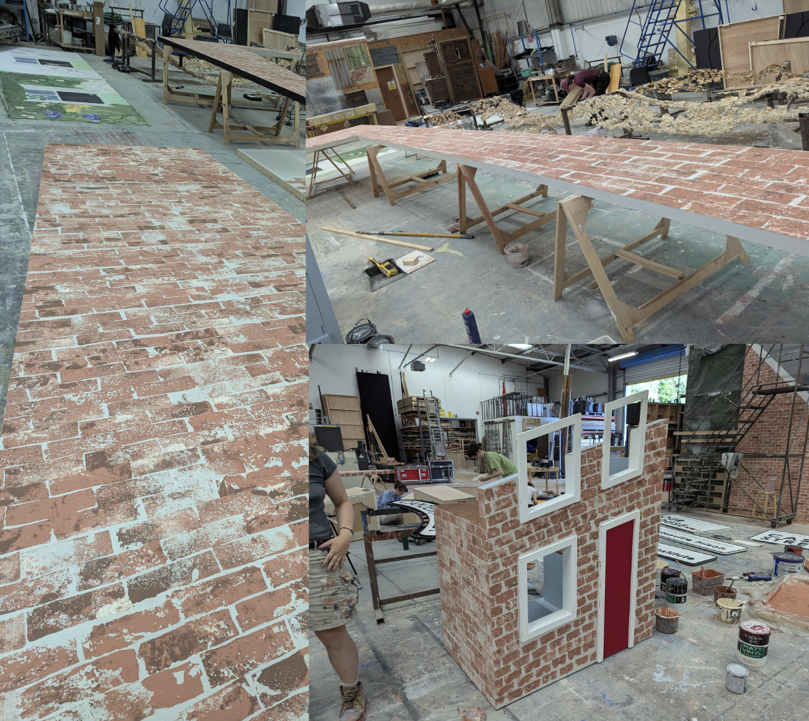 Our House the Musical Scenic Process.