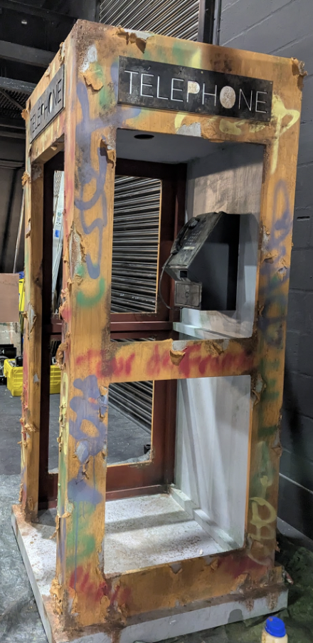 Latex Paint Peel for Amelie the Musical. Set Design Cerys Arrowsmith.
