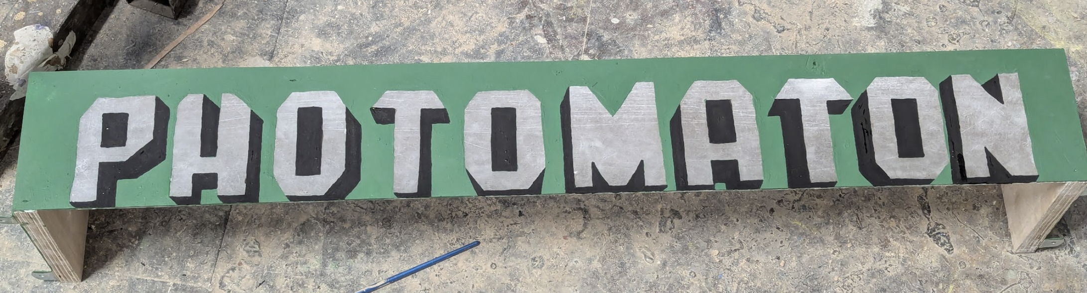 Sign Painting for Amelie the Musical. Designed. Cerys Arrowsmith.