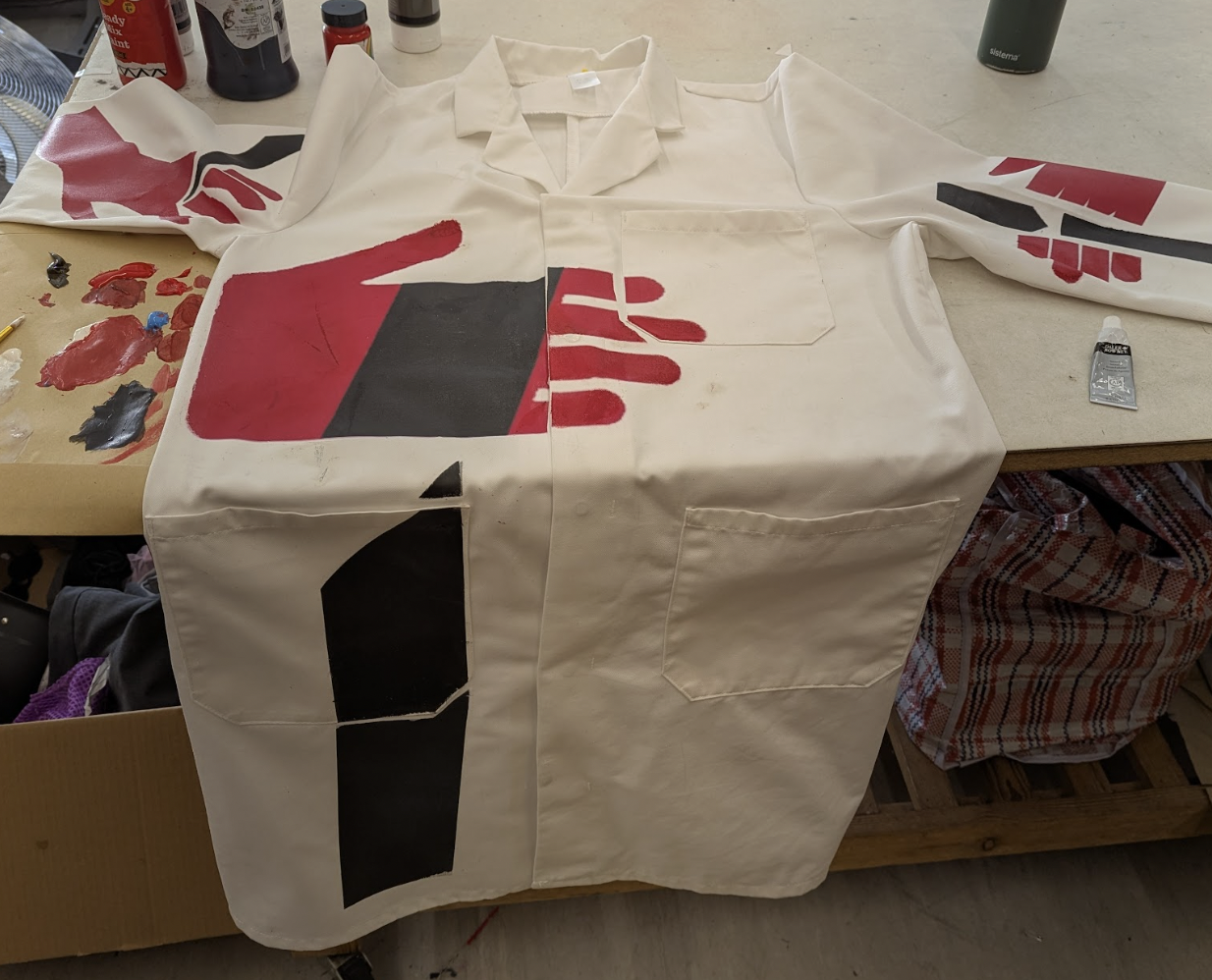 Transfer Printing for Sweeney Todd 2025. Designed. Dotty Squibb.
