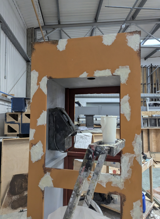 Latex Paint Peel for Amelie the Musical. Set Design Cerys Arrowsmith.