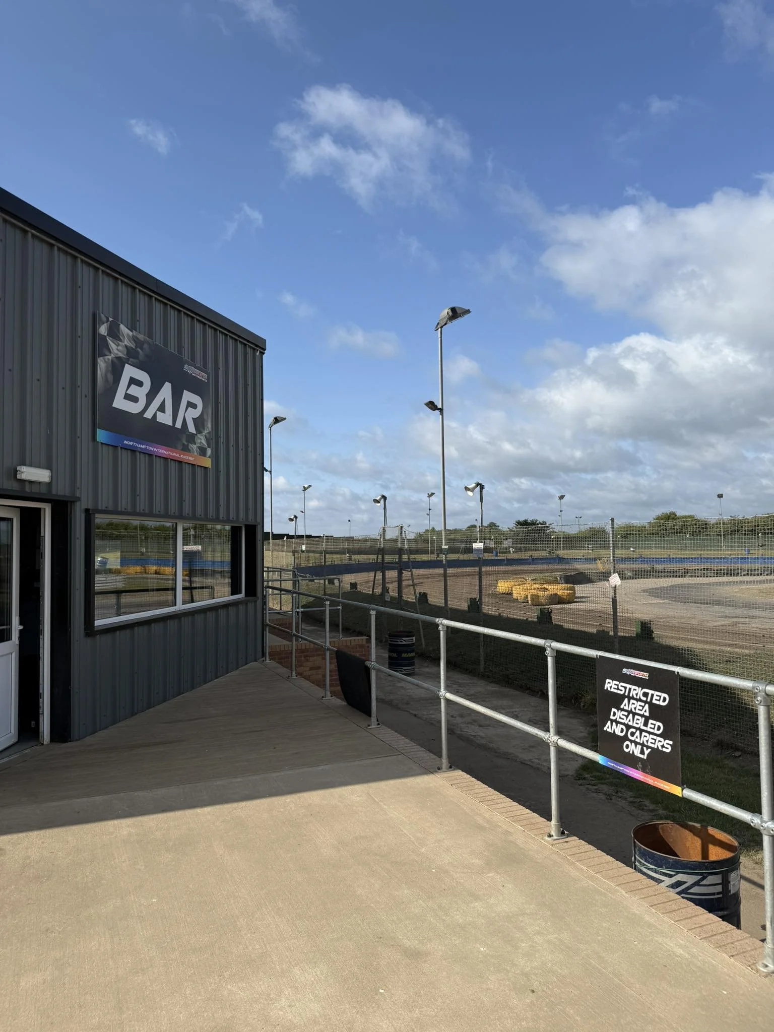 Northampton Shaleway track Bar, overlooking the Northampton Shaleway track