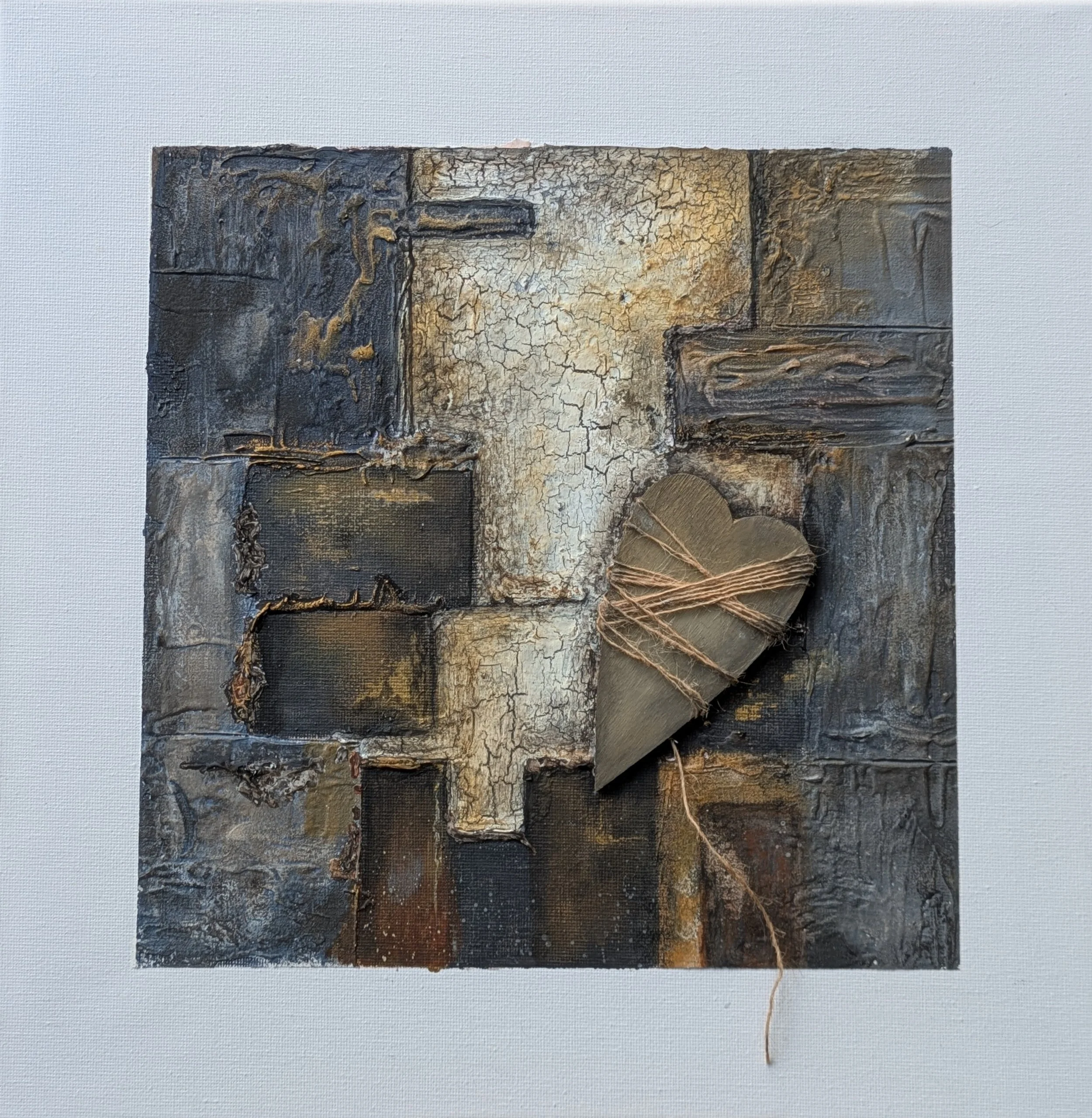 AVAILABLE - "MENDED HEART" ABSTRACT MIXED MEDIA 2026