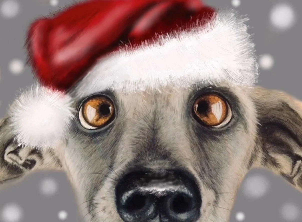 "SANTA PAWS" SOLD - ACRYLIC