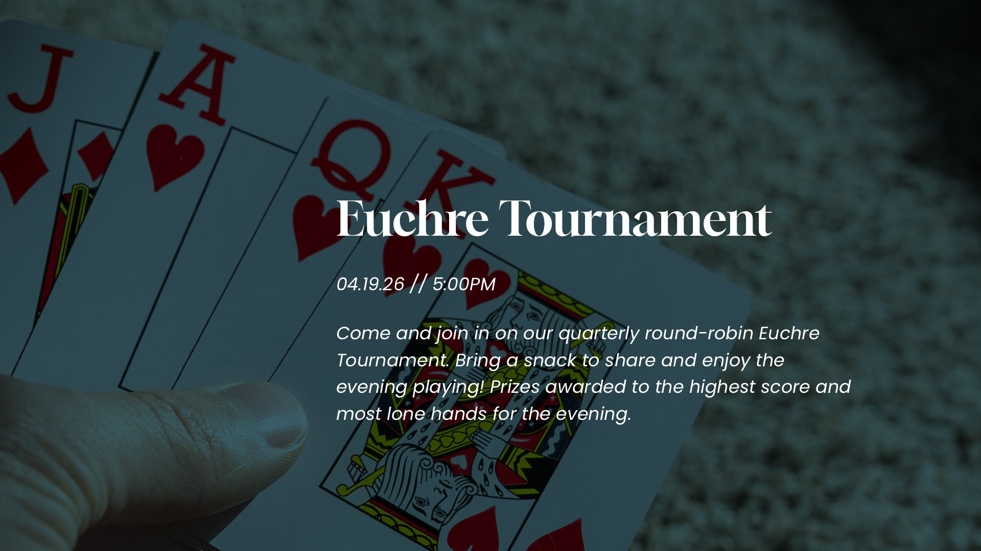 2026 April Euchre Tournament