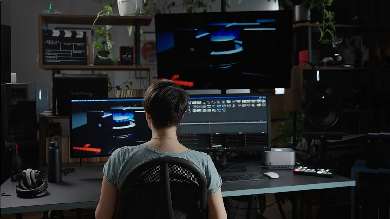 High-End Postproduktion, Videoschnitt und Color Grading im Studio von Schnittraum in Innsbruck.