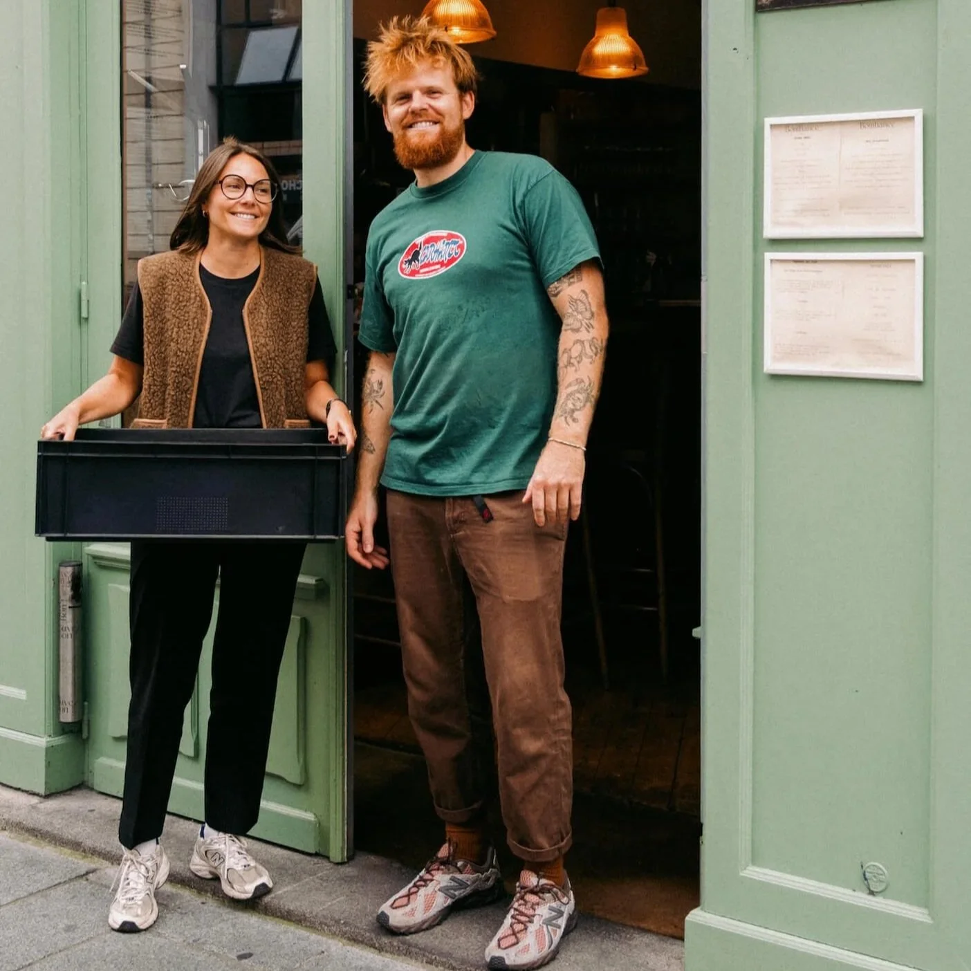 Pupilles Vintage et le patron du restaurant Bombance, projet de sourcing