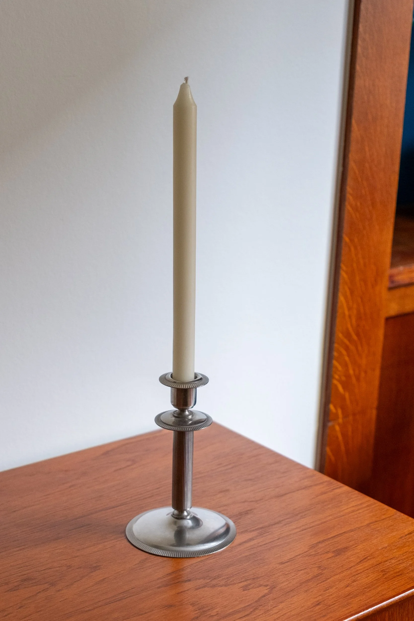 magnifique bougeoir en inox 18/10 vintage de la marque Letang Remy made in France